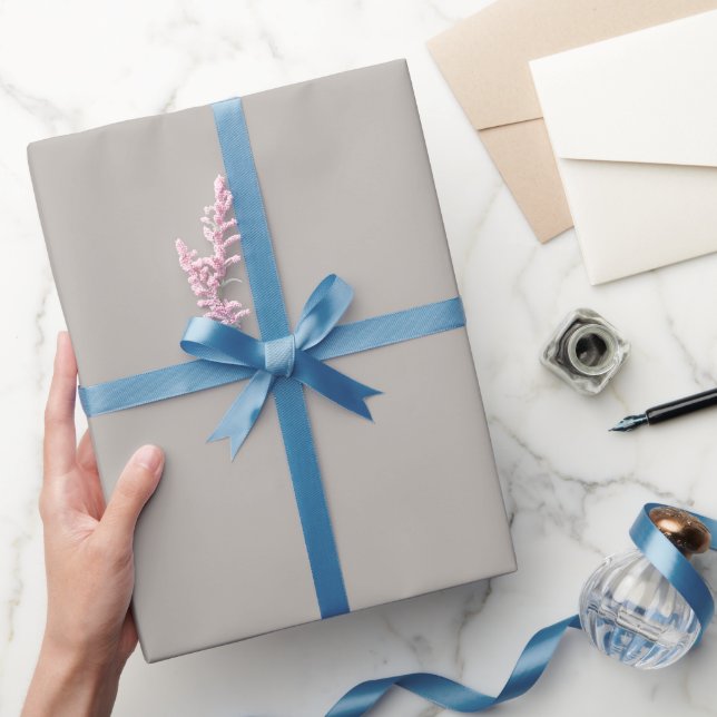 Papel De Presente Elegante Moderno, Noivado Clássico de Prata, Casam (Presentear)