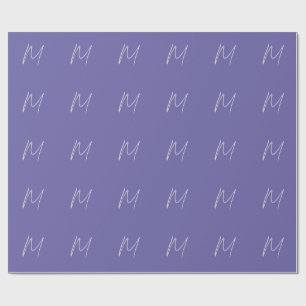 Papel De Presente Elegante Moderno Simples Monograma de Nome Próprio