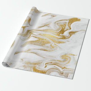 Papel De Presente Elegante na moda de ouro moderno e aparência de má