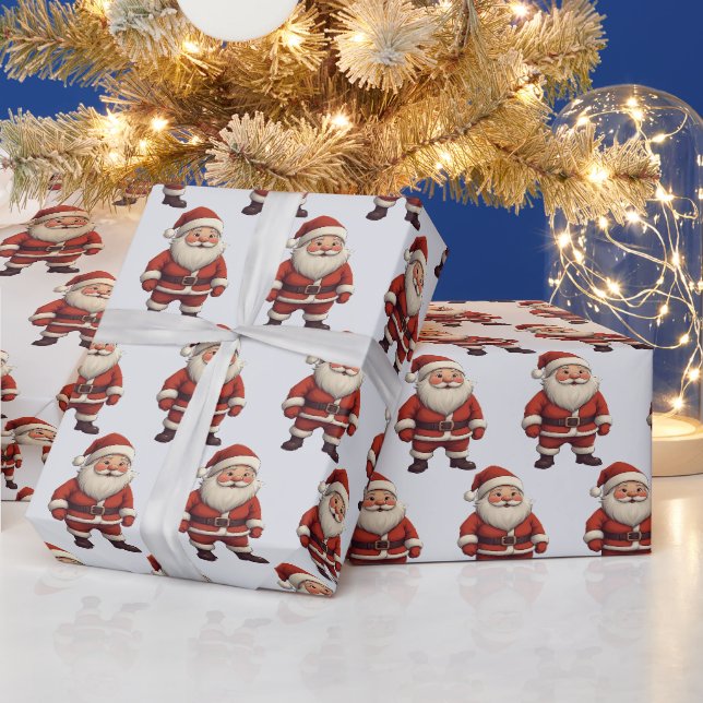 Papel De Presente Elegante Natal Papai Noel Festa de Natal (Feriados)