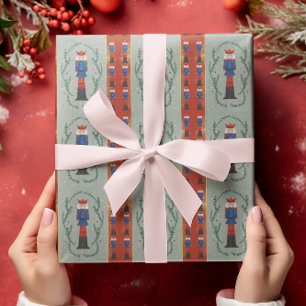 Papel De Presente Elegante Natal Vermelho Alegre Natal Soldado Balan