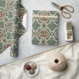 Papel De Presente Elegante Noivado com Tons de Joias e Anéis Entrela