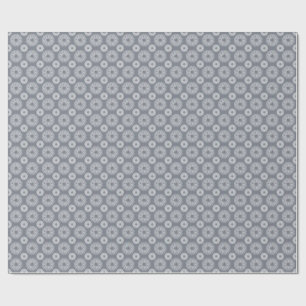 Papel De Presente Elegante padrão de mandala azul marinho e branco