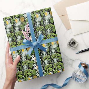 Papel De Presente Elegante padrão decorativo floral aquarela mostrad