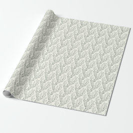 Papel De Presente Elegante padrão floral boho minimalista creme de s