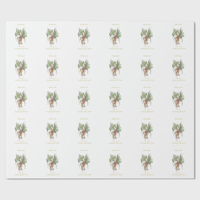 Papel De Presente Elegante Pássaro Botânico  (Aberto)
