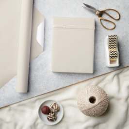 Papel De Presente Elegante Pastel Sólido Bege Osso Branco Simples