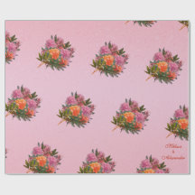 Elegante peônia rosa floral simples