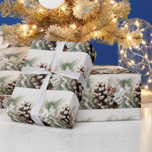 Papel De Presente Elegante Pine 2025 Ano Novo Ano do Ano-Novo