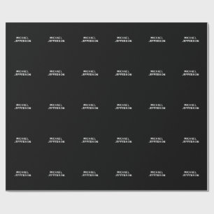 Papel De Presente Elegante Preto Branco Personalizado Customizado