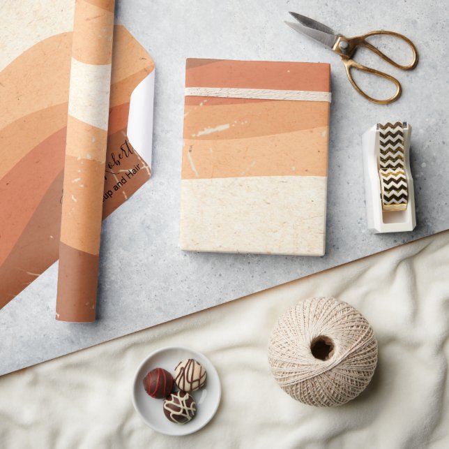 Papel De Presente Elegante profissional Terracotta Boho Wrapping Pap (Artesanato)