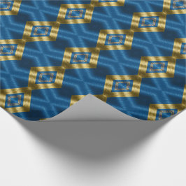 Papel De Presente Elegante Regal Blue Luxury
