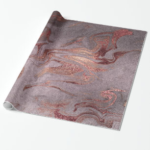 Papel De Presente Elegante rosa de cobre de ouro roxo, aparência ele