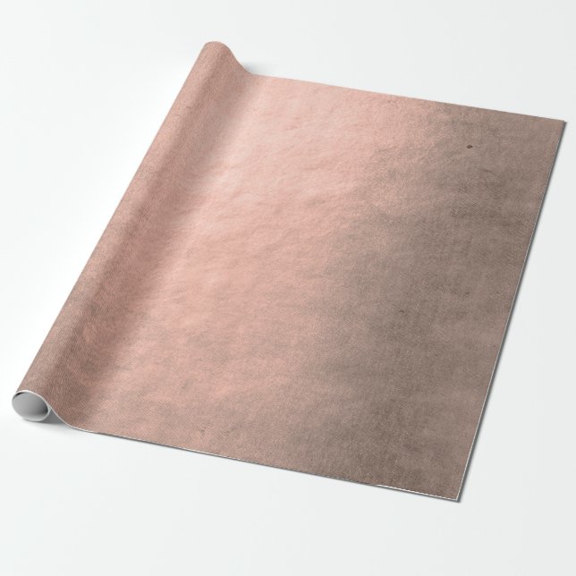Papel De Presente Elegante rosa de cobre moderno metálico (Desenrolado)