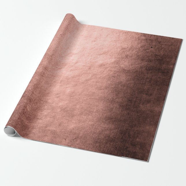 Papel De Presente Elegante rosa de cobre moderno metálico (Desenrolado)
