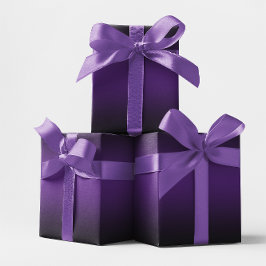 Papel De Presente Elegante Roxo Real e Ombre Preto