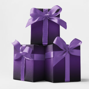 Papel De Presente Elegante Roxo Real e Ombre Preto