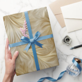 Papel De Presente Elegante seda fluida dourada champanhe Padrão Abst