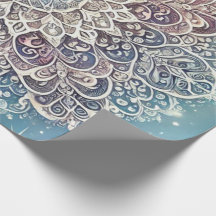 Elegante Snowflake Mandala em matizes congelados