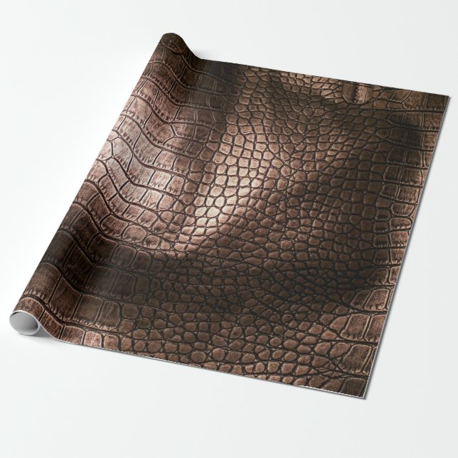 Papel De Presente Elegante textura de couro noturno. (Desenrolado)