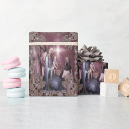 Papel De Presente Elegante Um Rei é Nascer Bebê Jesus Natal
