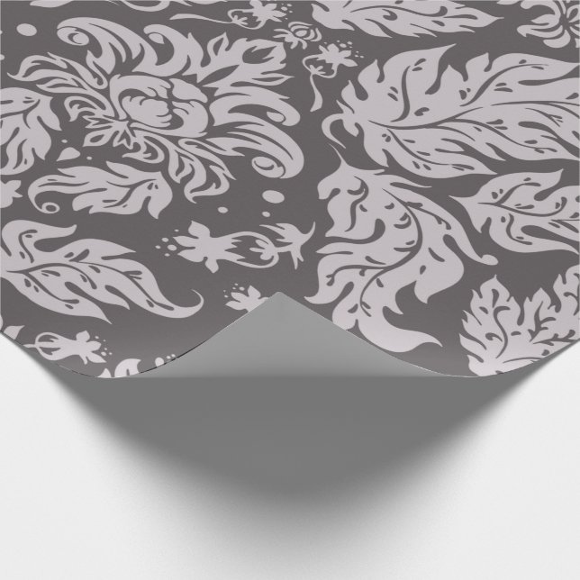 Papel De Presente Elegante Vintage Barroco Damask (Ponta)