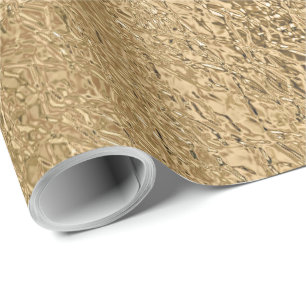Papel De Presente Elegante visual de textura em dourado metálico