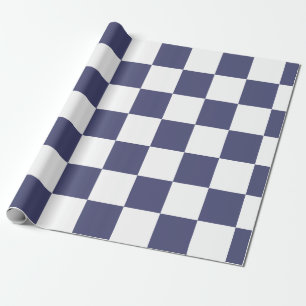 Papel De Presente Elegante Xadrez Roxo Escuro Branco – Ousado