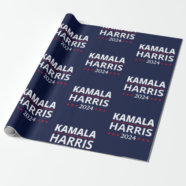 Papel De Presente Eleição de Kamala Harris 2024 III (Desenrolado)