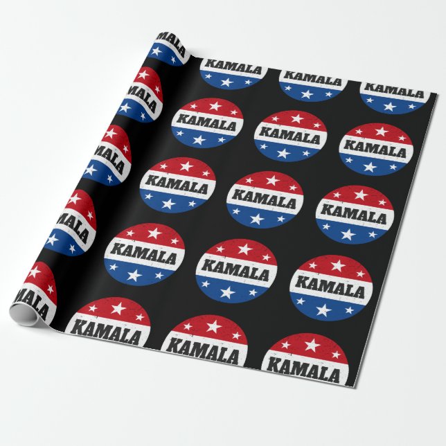 Papel De Presente Eleição de Kamala Harris 2024 V (Desenrolado)