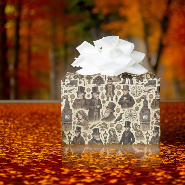 Papel De Presente Elementos do Natal clássico Carol Brown (Criador carregado)