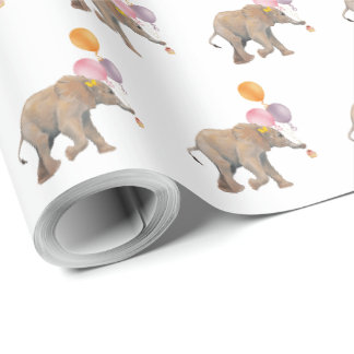 Papel De Presente Elephant balloons XL gift wrap