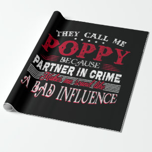 Papel De Presente Eles Me Chamam De Poppy Porque Parceiro Em Crime F