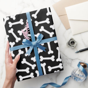 Papel De Presente Eles Ossos (em preto)