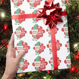 Papel De Presente Elf de Natal - Uma Foto, TÃO ELFn CUTE Dizendo