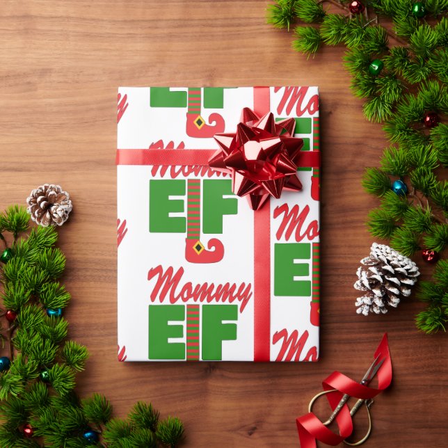Papel De Presente Elf mamãe (Presente de Natal)