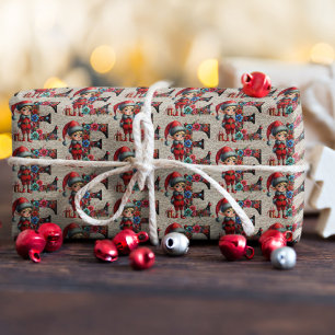 Papel De Presente Elfo de Natal Fofo Carta E Festiva