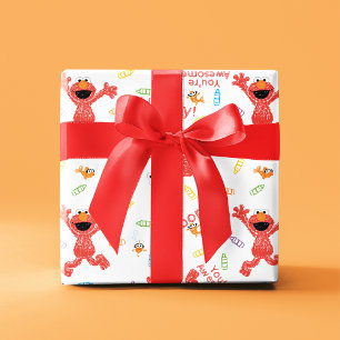 Papel De Presente Elmo Crayon Pattern
