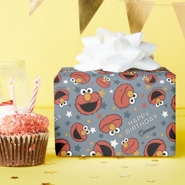 Papel De Presente Elmo | Elmo Regras Estrela Padrão (Festa de aniversário)