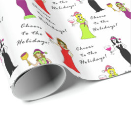Papel De Presente Elogios aos feriados! Mulheres do vinho