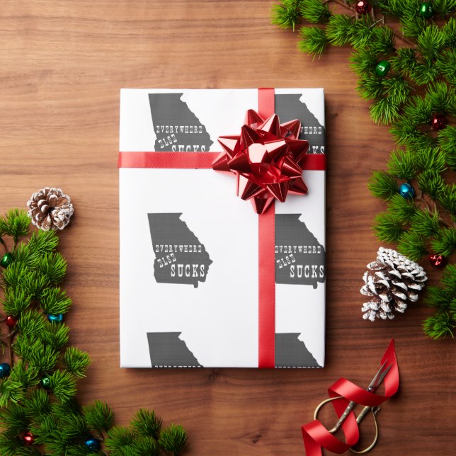 Papel De Presente Em Qualquer Lugar Que Chupa A Geórgia (Presente de Natal)