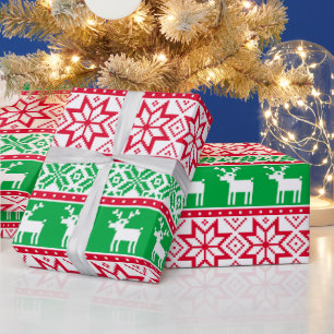 Papel De Presente Embalagem de festas com modelo de suéter feio de