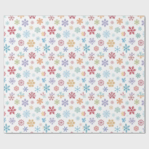 Papel De Presente Embalagem de Flocos de Neve de Cores Diferentes de