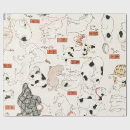 Papel De Presente EMBALAGEM DE PRESENTE Gatos (1847-1850) IMPRESSÃO