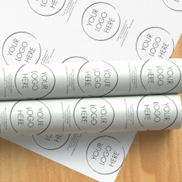 Papel De Presente Embalagem Minimalista da Marca com Seu Logotipo Em