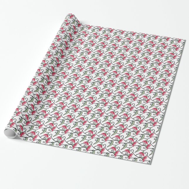 Papel De Presente Embalagem para presente de 6 pés de Gumnut moderna (Desenrolado)