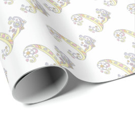 Papel De Presente Embalagem personalizada da letra inicial L monogra