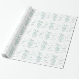 Papel De Presente Embalagem personalizada para casamento de aves ver