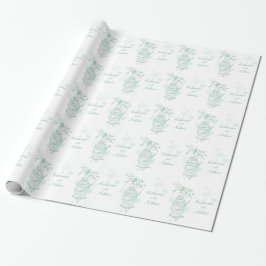 Papel De Presente Embalagem personalizada para casamento de aves ver
