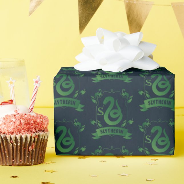 Papel De Presente Emblema da Casa SLYTHERIN™ Ornata (Festa de aniversário)